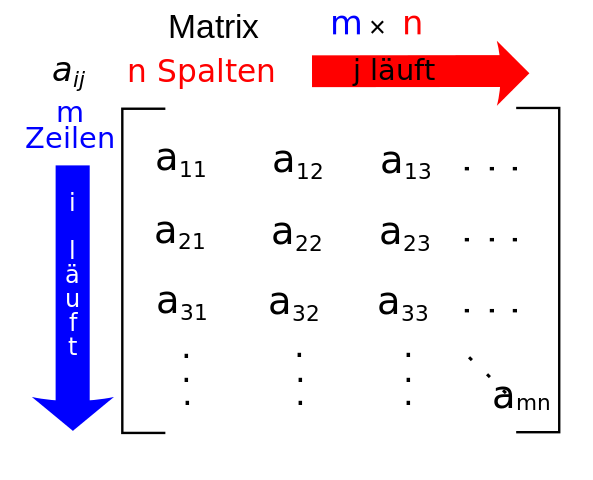 Schema für eine Matrix, CC BY SA Leovilok